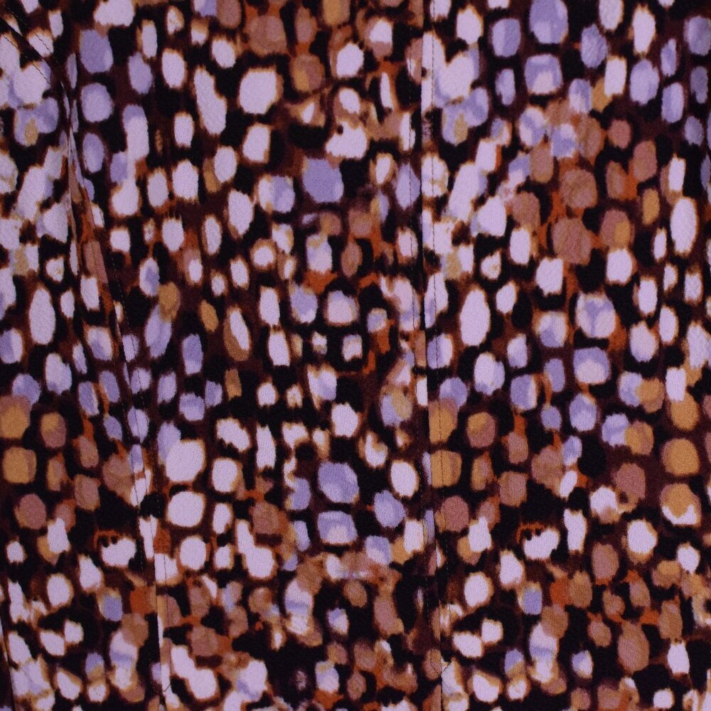 *NWT* Women's KASPER Vintage Brown Abstract Polka Dot Sleeveless Dress - Size 16 - Picture 5 of 7